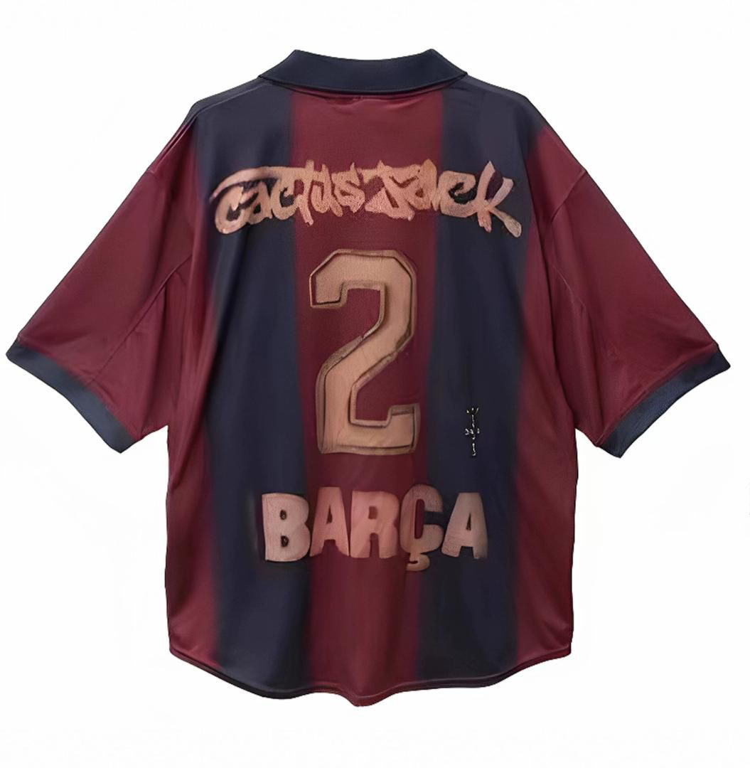 Travis Scott x Nike x FC Barcelona Retro 2000/01 Home Skeleton Jersey